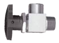 Two-way angle-type female-male valve