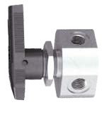 Four-way overlap changeover valve