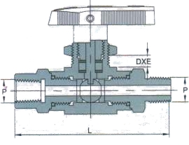 Female-male Straight type ball valve