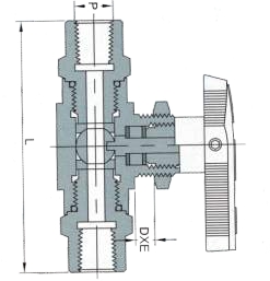 Female Straight type ball valve