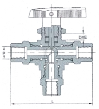 3-way female valve