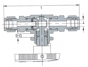 Steam ball valve with ferrules
