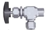 Female Angle-type Needle Valve with Ferrule