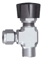 Female Angle-type Needle Valve with Ferrule